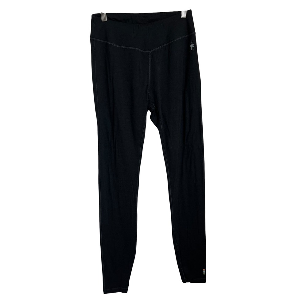 Smartwool Merino Wool Black Base Layer Leggings SZ S Hiking Outdoors Gorpcore